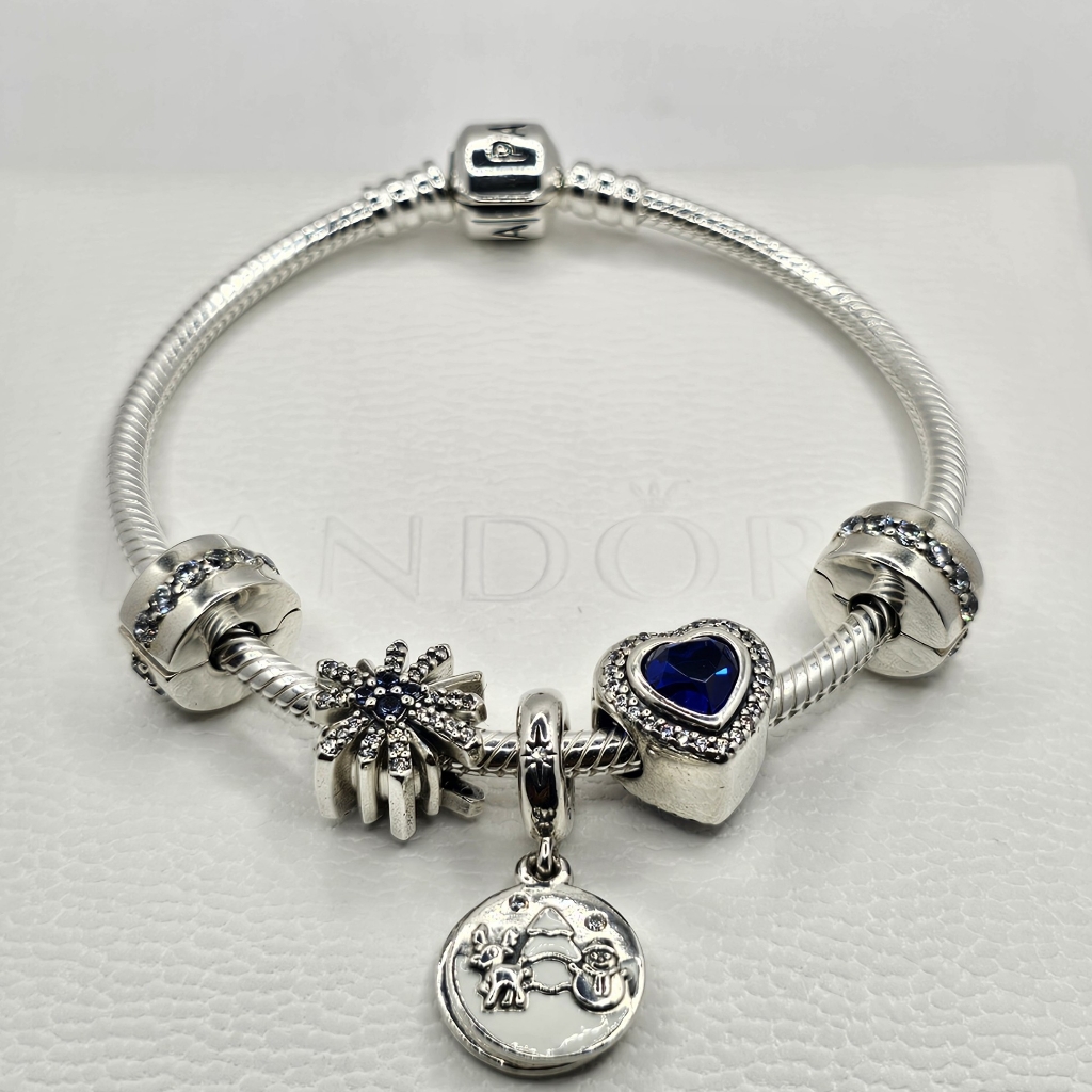 6pc Authentic Pandora Xmas Bracelet Set